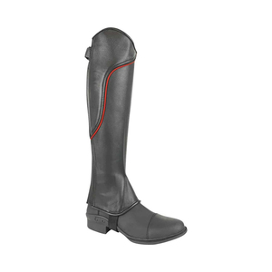 2026 New Hot Selling Genuine Leather Breathable Horse Riding Chaps for <b>Men</b> with Straight Zipper Grey Half Chaps Plus Size - Product Image 3