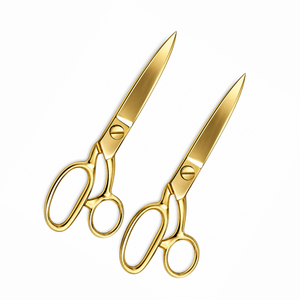 MANAN INSTRUMENTS Golden Tailor Scissors Stainless Steel Smooth Edge DIY Grade Metal Handle Fabric Sewing <b>Shears</b> Cutting <b>Tool</b> - Product Image 6