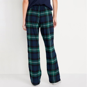 Green Flannel <b>Pajama</b> Pants for Women Plaid All Day Relaxed Fit Straight Leg Pants With Breathable Features - Product Image 2