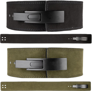 Cinturón de Levantamiento de Pesas Verde Oliva de Cuero Vacuno Ecológico y Duradero con Hebilla de Palanca para Soporte Lumbar en Entrenamiento, para Hombres y Mujeres, 10mm - Product Image 5