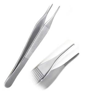 Pinzas Quirúrgicas Dentales Curvas de Acero Inoxidable Alemán Meriam de 16 cm, Instrumentos Quirúrgicos Reutilizables con Hoja Serrada, Pinzas Médicas Quirúrgicas con Certificación CE - Product Image 2