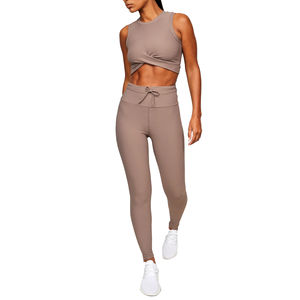 Conjunto de Yoga Deportivo para Mujer 2024, Logotipo Personalizado, Transpirable, Spandex/Nailon, Ropa Deportiva de 2 Piezas - Product Image 5