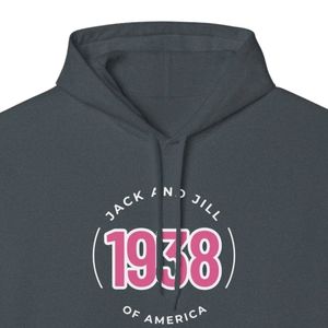 แจ็คแอนด์จิล พิงค์ 1938 เสื้อฮู้ดดี้แบบยูนิเซ็กซ์ ผ้าเนื้อนุ่มพรีเมียม เสื้อคลุมมีฮู้ด สวมใส่สบาย เหมาะสำหรับทุกวัน เสื้อผ้าขายส่ง - Product Image 3