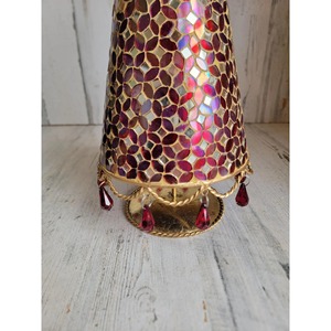 Metal Christmas <b>Tree</b> with Red and Gold Crystal Detailing Tabletop Decor Perfect for Party and Event Celebration Decor From India - Product Image 5