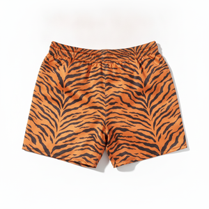 Shorts unisexes à imprimé tigre, dernière tendance, coupe classique, en polyester extensible pour adultes - Product Image 1