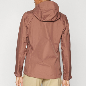 Chaqueta Impermeable de Mujer con Capucha, Cierre de Cremallera, Corte Regular, para Todas las Estaciones, Color Sólido Marrón - Product Image 6