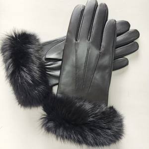 Guantes de cuero para mujer, para invierno, para exteriores, de Pakistán, guantes térmicos de cuero para conducir, para vestir, a la moda. - Product Image 4