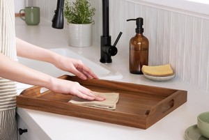 Serving Food <b>Tray</b> Wooden Serving <b>Tray</b> Minimalist Design for Dining Tableware Kitchen Storage <b>Tray</b> <b>Snack</b> <b>Tray</b> for Party - Product Image 2