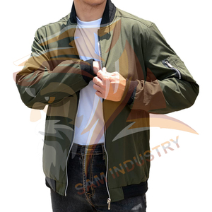 Chaqueta de Satén Bordada con Logotipo Personalizado para Hombre, Chaqueta de Moda con Cierre de Cremallera, Chaquetas de Satén para Hombre - Product Image 4