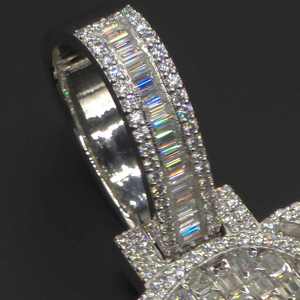 <b>Iced</b> Out Moissanite <b>Ring</b> Oval Cut Bridal Jewelry Double Row Sparkling Band for Women Party Wear - Product Image 2