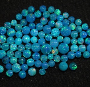 Perles d'opale éthiopienne naturelle, billes de 4-6 mm, opale fumée traitée, pierres précieuses percées au centre de 0,4 mm, HASNAIN GEMS pour la fabrication de bijoux - Product Image 1