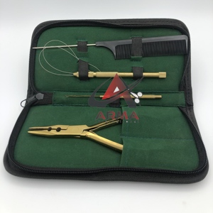 Kit d'extension capillaire Plasma Gold Fusion avec pince à 2 trous, peigne à boucle, outils de type Hock, marque privée, acier inoxydable ARMA INTERNATIONAL - Product Image 4