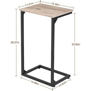 Set di 2 tavolini a forma di C, tavolini laterali per divano che si infilano sotto i vassoi TV - utilizzabili anche come tavolino da caffè - Product Image 4