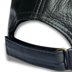 Casquette de baseball réglable en cuir véritable style vintage pour hommes et femmes, avec logo brodé personnalisé et impression en relief 2026 - Product Image 5