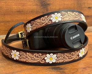 Bandoulière universelle en cuir de vachette à la mode usinée à la main pour appareil photo Courroie de cou de haute qualité pour Canons/Nikons/Sonys/Pentaxs - Product Image 2