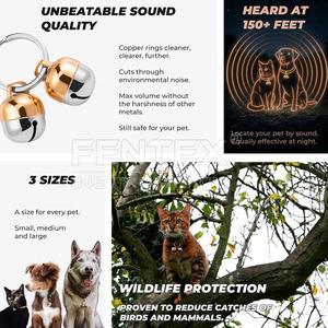 Cloche en cuivre sonore pour colliers de chiens et de chats – Cloche durable à son extra fort pour le suivi et la sécurité des animaux de compagnie - Product Image 4