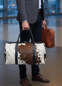 กระเป๋าเดินทางหนังวัวแท้แบบมีขน รุ่น LHTB-0047 ดีไซน์ทันสมัย คุณภาพพรีเมียม - Product Image 2