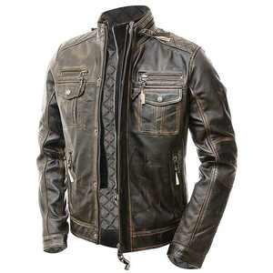 Chaqueta de Cuero para Hombre, Tendencia de Moda, Chaqueta de Cuero Vacuno Premium para Invierno, Chaqueta de Cuero Vacuno Premium para Hombre, Elegante y de Alta Calidad - Product Image 3