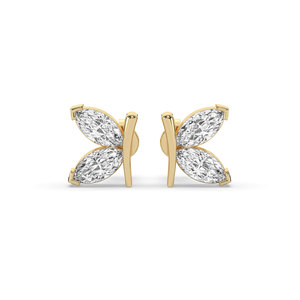 Boucles d'oreilles légères de style unique avec diamant de laboratoire de 1,00 carat - Product Image 1
