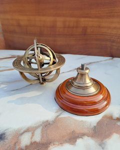 Globe armillaire en laiton : Décoration nautique vintage - Product Image 5