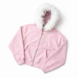 Sweats à capuche en fourrure IOTA SPORTS 100% coton 350GSM en molleton doux, logo personnalisé imprimé, streetwear élégant, fabrication de sweats à capuche en fourrure - Product Image 5