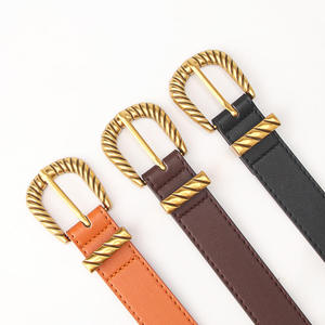 Ceinture en cuir PU pour femmes, style rétro, largeur 2,8 cm, boucle en alliage doré, pour robes décontractées et jeans - Product Image 6