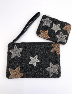 Monedero Clásico Hecho a Mano con Cuentas Bordadas y Colores Mixtos con Impresión Digital para Mujer - Product Image 6