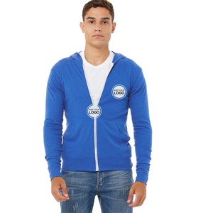 Sudadera con Capucha de Felpa de Algodón Suave de Alta Calidad, Personalizada de Fábrica, con Cierre, Color Sólido, Talla Americana para Hombre, en Venta - Product Image 3
