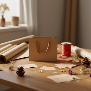 Sacchetto Regalo in Carta Kraft 40x12x28 Cm con Manici per Confezioni Regalo - Product Image 2