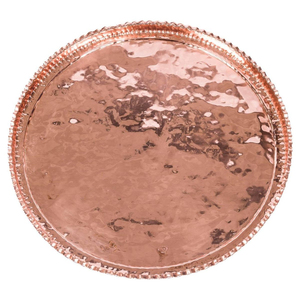 Kitchenware Accessory Great Quality Copper Serving Tray Platter With Ornate Floral Design And Wedding Dinnerware For Home Decor - Product Image 2