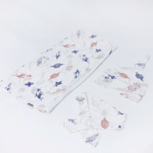 Couverture portable en coton à imprimé animal, style pastoral, douce, pour emmailloter bébé - Product Image 3
