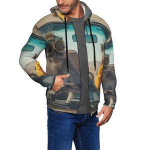 Sweat-shirt à capuche unisexe avec imprimé singe au volant, sublimation, coupe décontractée, 100% coton, séchage rapide, service OEM - Product Image 5