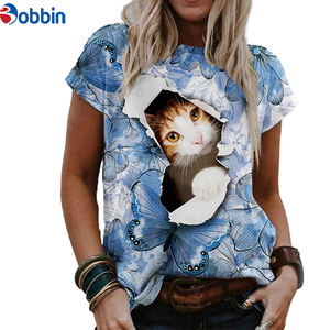 T-shirt ample à manches courtes pour femme, imprimé dessin animé amusant, motif graphique, grande taille, respirant, vêtements pas chers, sublimation - Product Image 3