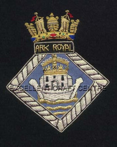 Écusson brodé personnalisé ARK ROYAL avec motif Aigle Couronné, à coudre en dentelle, badge en tissu avec épingle de sûreté pour vêtement, style circulaire - Product Image 5