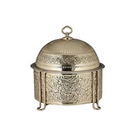 Couvercle de plat à chafing dish décoratif en cuivre antique, écologique, diamètre 33 cm, aspect vintage pour restaurants traditionnels et culturels