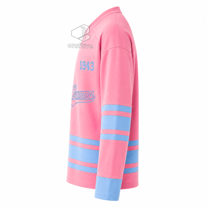 Camiseta de Hockey sobre Hielo Gamma Phi Delta, Rosa y Azul, Malla de Poliéster, Absorbe la Humedad, Rendimiento Atlético, Camiseta Deportiva Griega - Product Image 3