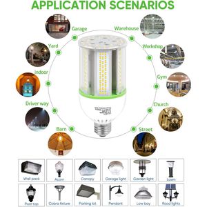 Lampadina LED E26 25W a Forma di Mais, 3500 Lumen, Luce Bianca Diurna 5000K, Equivalente a 250W CFL MH HID - Product Image 4