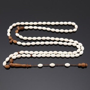 Tasbih islámico de 99 cuentas de hueso y madera de kuka, Misbahan 302168 - Product Image 1