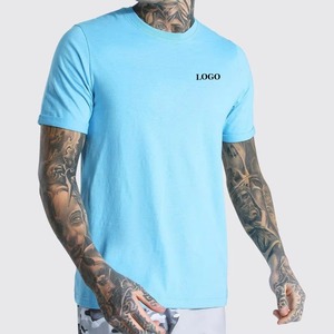 T-shirt pour homme à col rond et manches courtes en toile de coton 100% premium, coupe ample, avec logo personnalisé imprimé en sérigraphie sur le devant, 180 grammes - Product Image 6