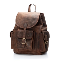Sac à dos pour homme en cuir de vache véritable, de haute qualité, luxueux, écologique, imperméable, vintage, tendance, pour un usage quotidien, en plein air, en voyage, personnalisé