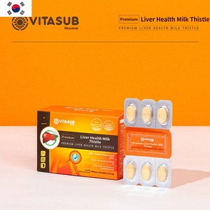 Tabletas de Cardo Mariano para la Salud del Hígado y el Intestino, Suplemento de Silimarina, Zinc y Vitamina B6, 30 Tabletas, Marca Privada OEM, Antioxidante e Inmunitario - Product Image 1