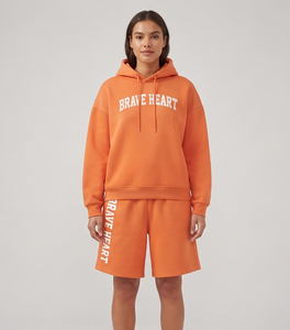 Sweat <b>Short</b> <b>Set</b> Women Hooded Casual 2 Piece Breathable Stretch Sports Wear Winter Wear Baggy Loose Fit Sweat <b>Short</b> <b>Set</b> <b>Ladies</b> - Product Image 5