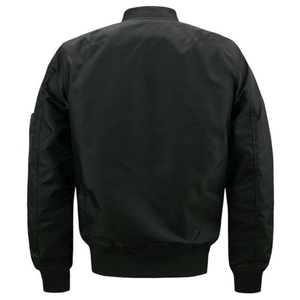 Custom Bomber Jacket Men Premium Outdoor Bomber Jacket Ribbed Collar Full <b>Zip</b> Casual Bomber Jacket Sportswear Manufacturer - Product Image 2