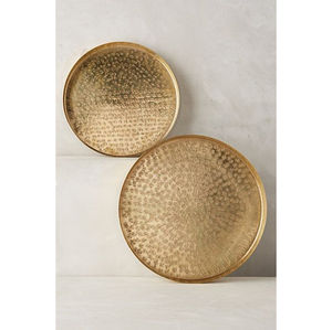 Assiettes de présentation rondes en métal argenté, idéales pour la décoration de table à la maison et pour les mariages, en promotion - Product Image 6