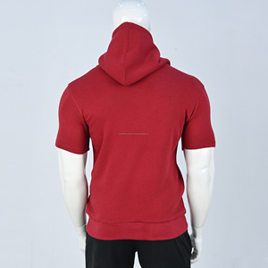 Kent Trading Company Men's Cotton Fleece Hoodie Half Sleeve Pullover Hooded Solid Color Autumn Casual Wear - Product Image 5