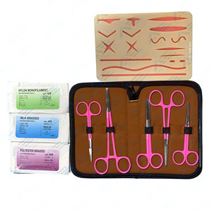 Medical Students Surgical Tool Scissors Forceps Suture Kit Medic Instrument Medical Students Suture <b>Practice</b> Skin <b>Pad</b> - Product Image 1