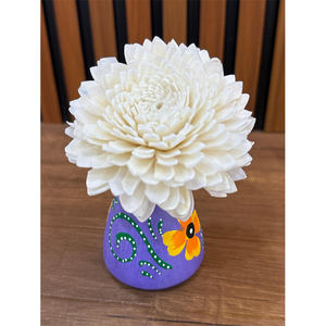 Flores Artificiales de Madera Sola Hechas a Mano en India, de Primera Calidad, Ecológicas, Loto Blanco, Decoración para el Hogar, Halloween, Navidad - Product Image 1