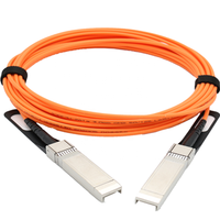 Kabel Serat Optik Oem/Odm 10Gbase Sfp Ke Sfp Aktif Aoc Om3 Mm 1M (3 Kaki) 3 M 5M 10M Kabel Serat Optik untuk Router Pusat Data