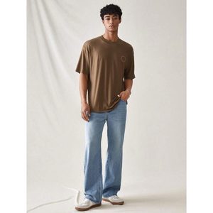 <b>Mens</b> Vintage Retro Style Ice Blue Denim <b>Jeans</b> Straight Fit High <b>Waist</b> Breathable Whishker Washed Streetwear Fashion Size 28 <b>42</b> - Product Image 3