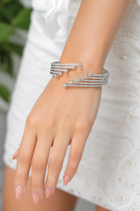 Brazalete de Moissanita en Plata de Ley 925 con Baño de Rodio, Estilo Clásico para Regalo de Boda y Aniversario - KLSB20711 - Product Image 5